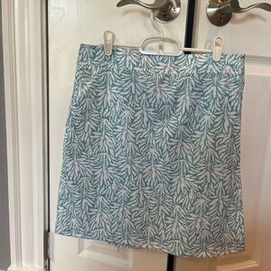 Chic Teal and White Leaf RipSkirt brand skirt